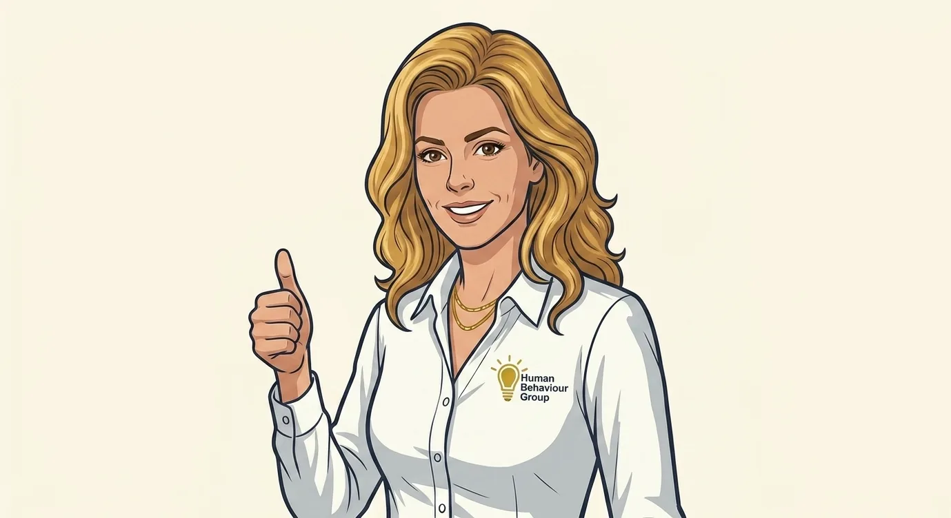 Illustratie: Esther steekt haar duim op
