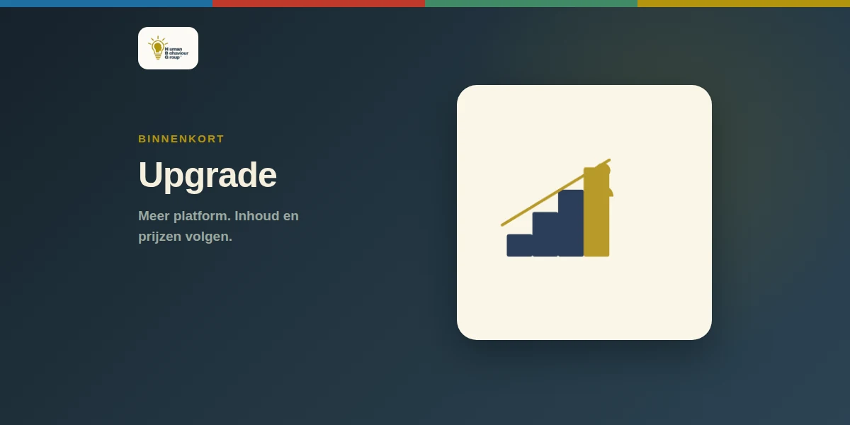 Kaartbeeld upgrade MyHBG.app: pictogram van een trap omhoog