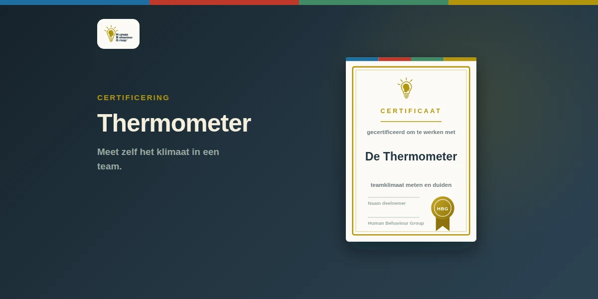 Certificaat met de titel De Thermometer