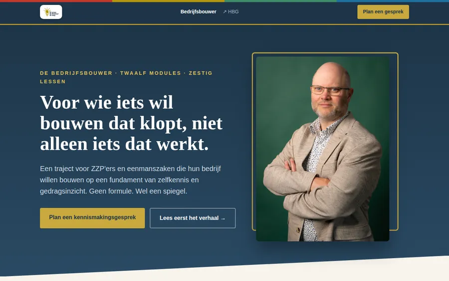 Bedrijfsbouwer: een traject voor wie zijn eigen praktijk opbouwt
