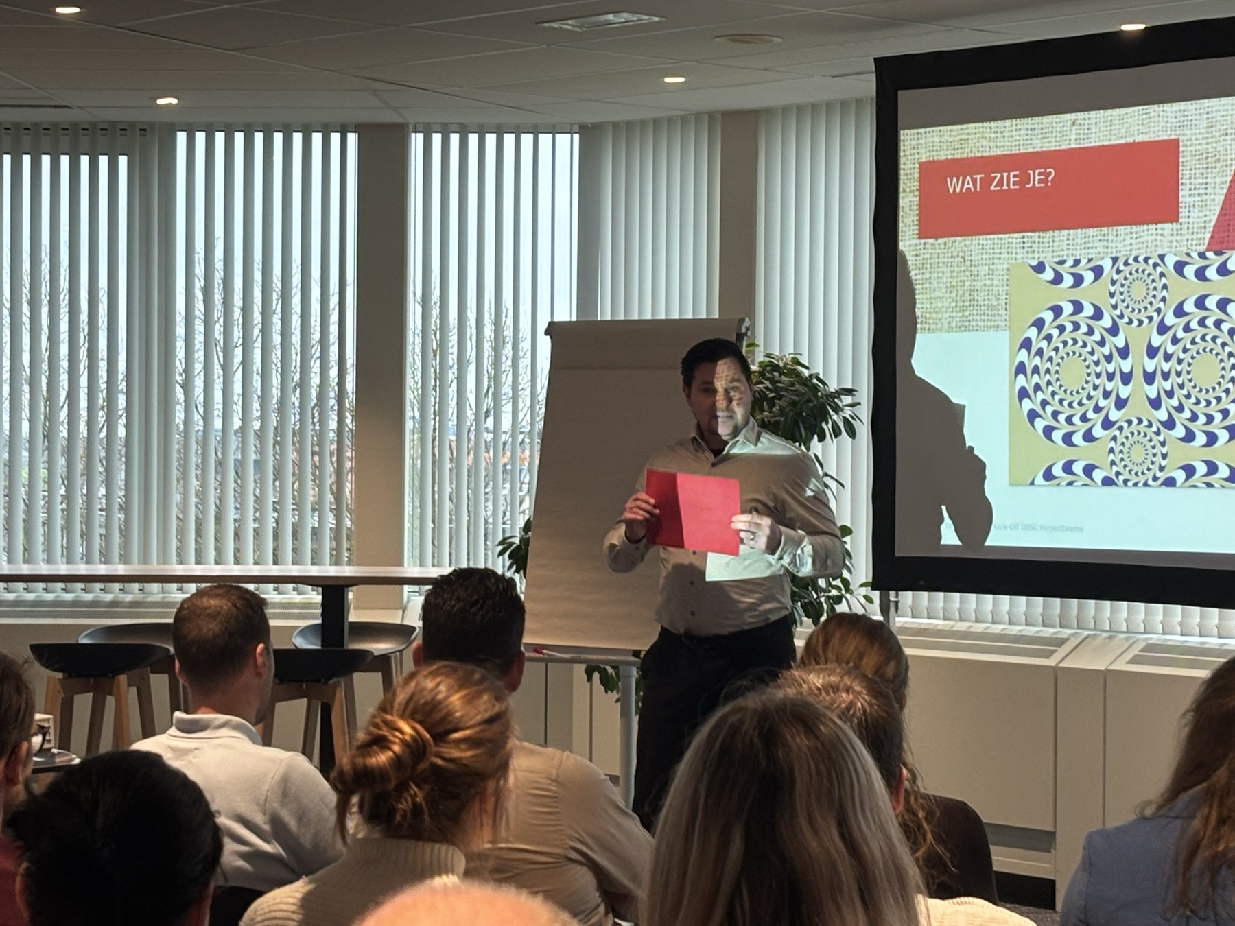 Training voor een groep met flip-over